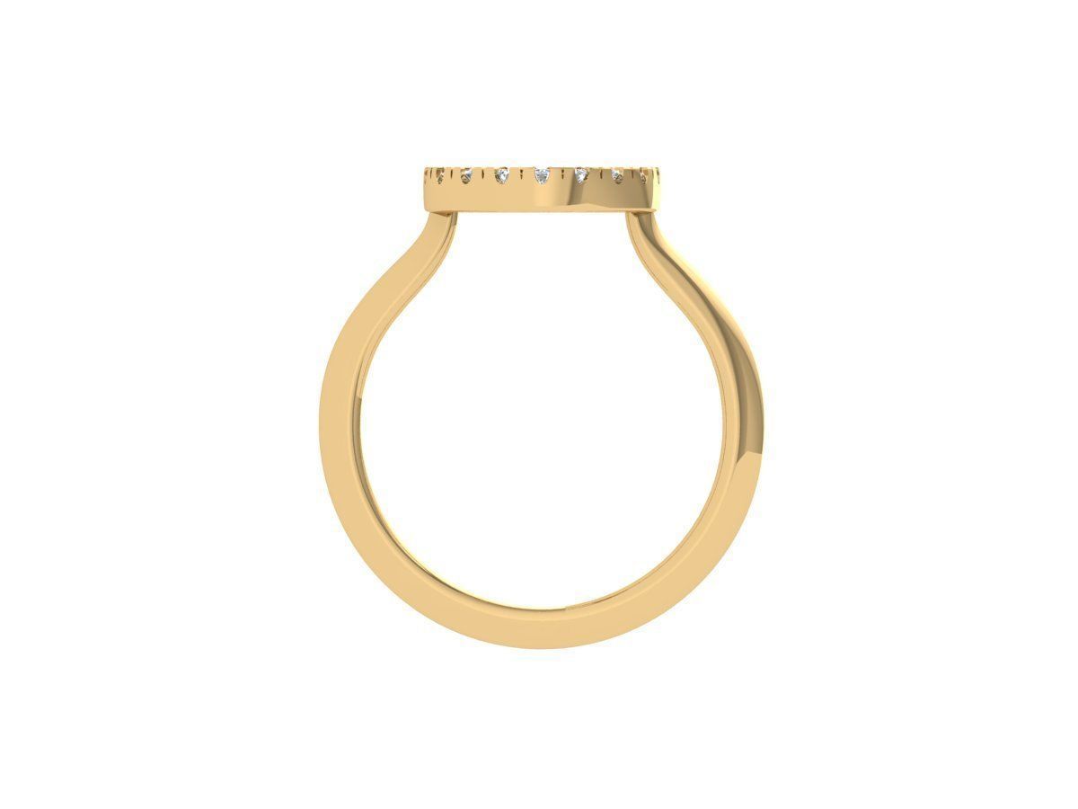 Solitaire Wedding Band 3D print model_3