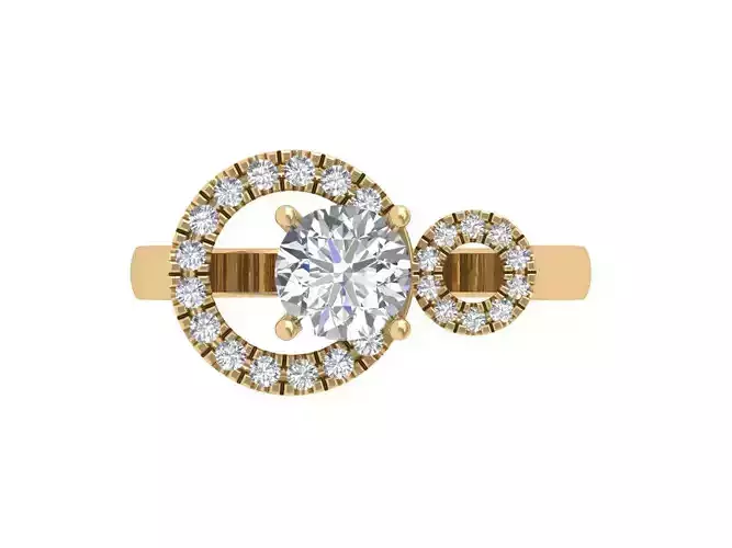 Solitaire Wedding Band