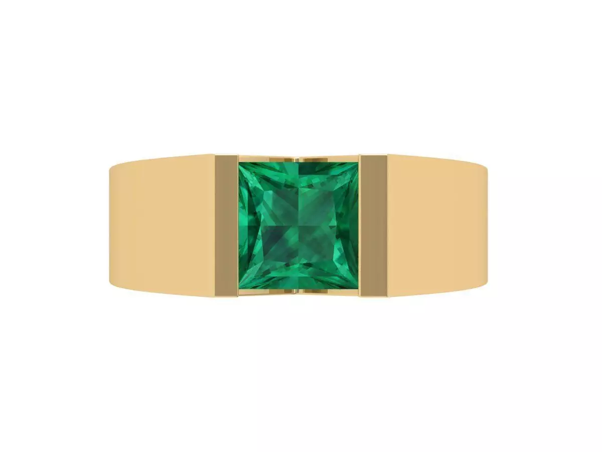 Solitaire Princess Ring 3D print model