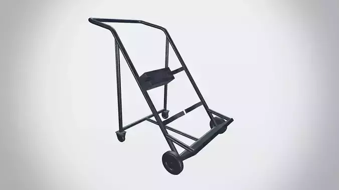 Gas Tank Stand Low-poly 3D model