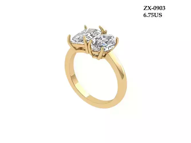 Solitair 3 Stone Ring