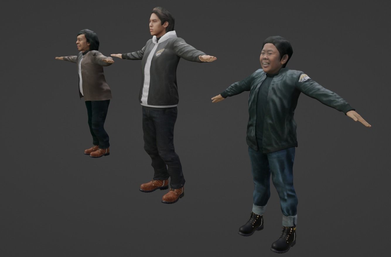 Human Character Low-poly 3D model_1