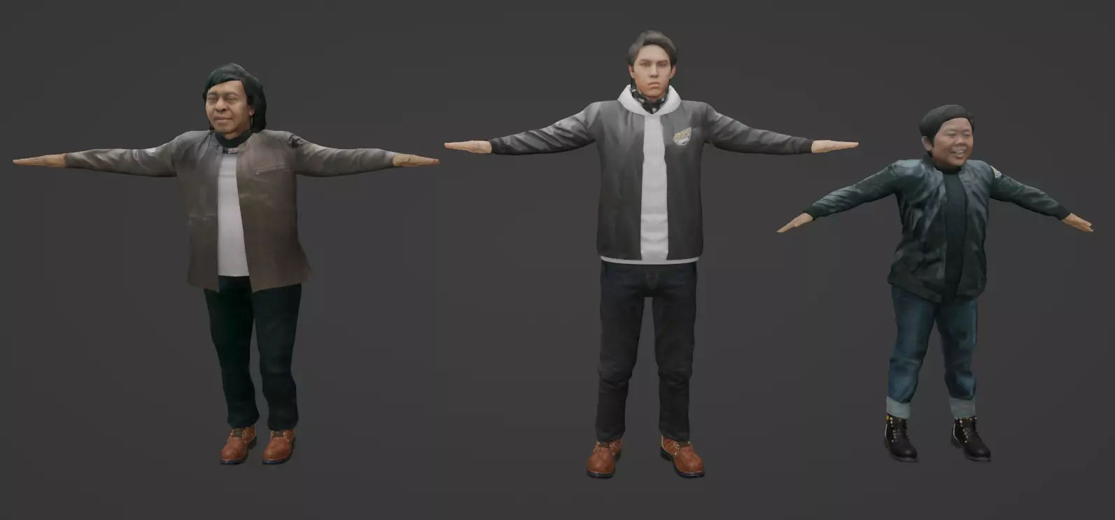 Human Character Low-poly 3D model_0