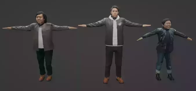 Human Character Low-poly 3D model
