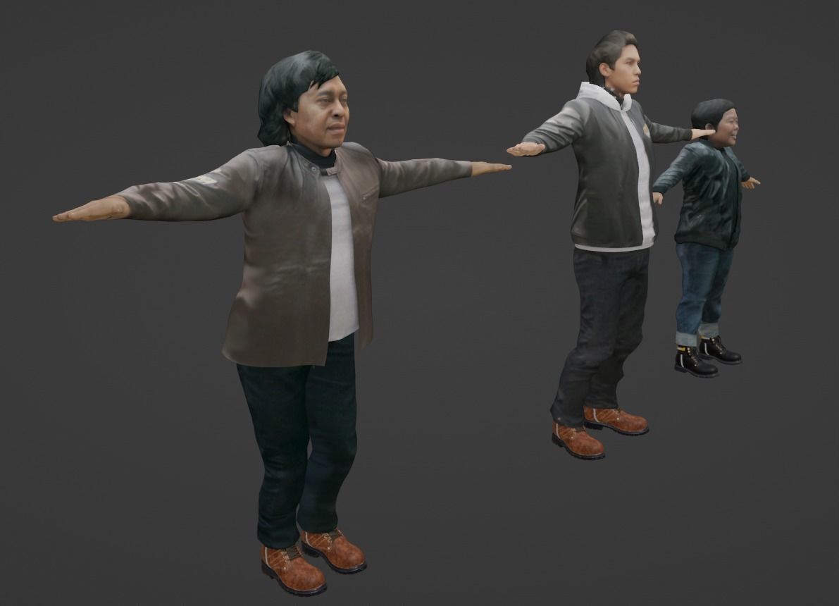 Human Character Low-poly 3D model_2