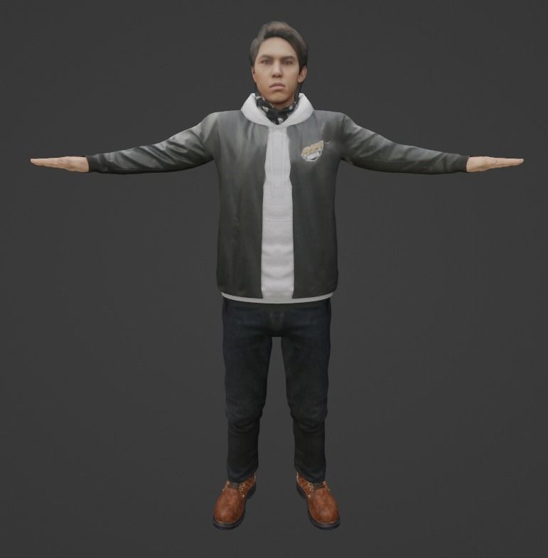 Human Character Low-poly 3D model_4