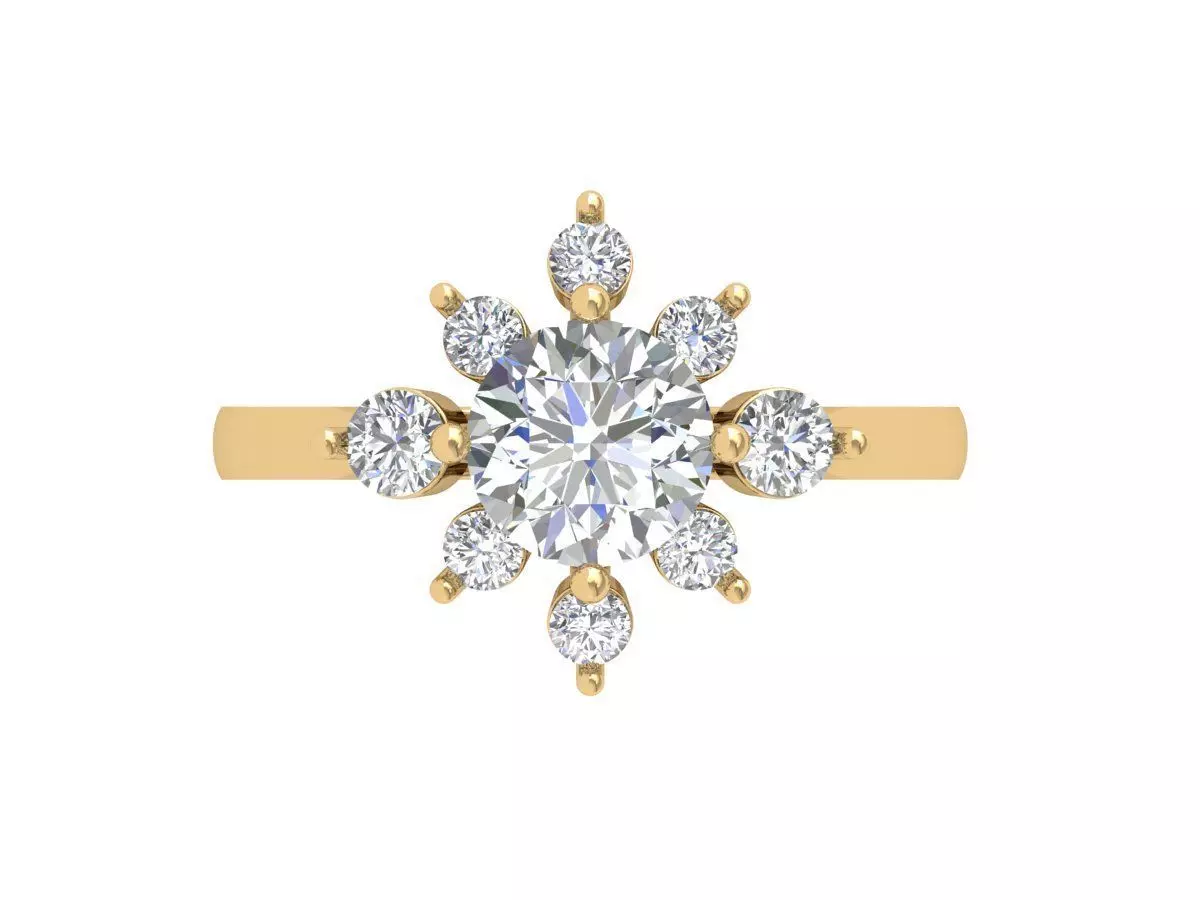 Solitaire Engagement Ring 3D print model_0