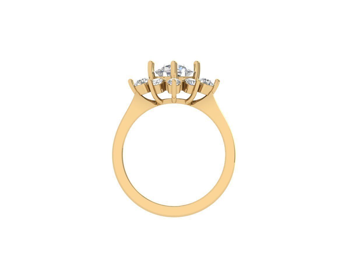 Solitaire Engagement Ring 3D print model_3