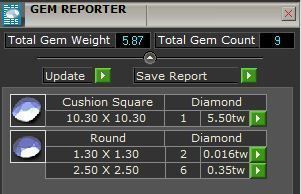 Cushion 3 Stone Bridal Ring 3D print model_8