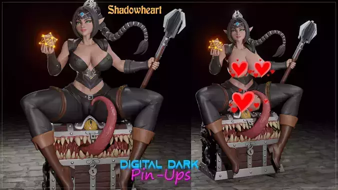 Shadowheart and Mimic with NSFW version and Miniatures 