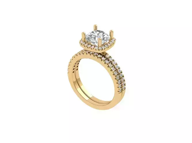 Solitair Ring Bridal Set