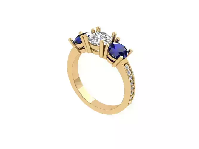 Solitair 3 Stone Ring