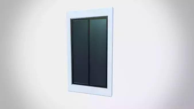 Glass Window Frame Low-poly 3D model