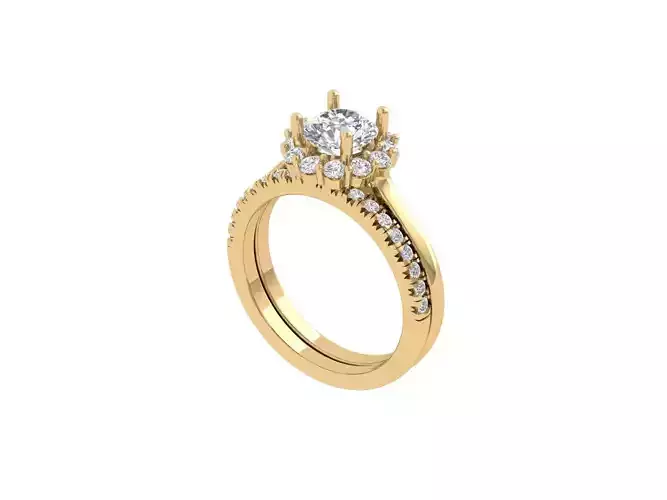 Solitair Ring Bridal Set