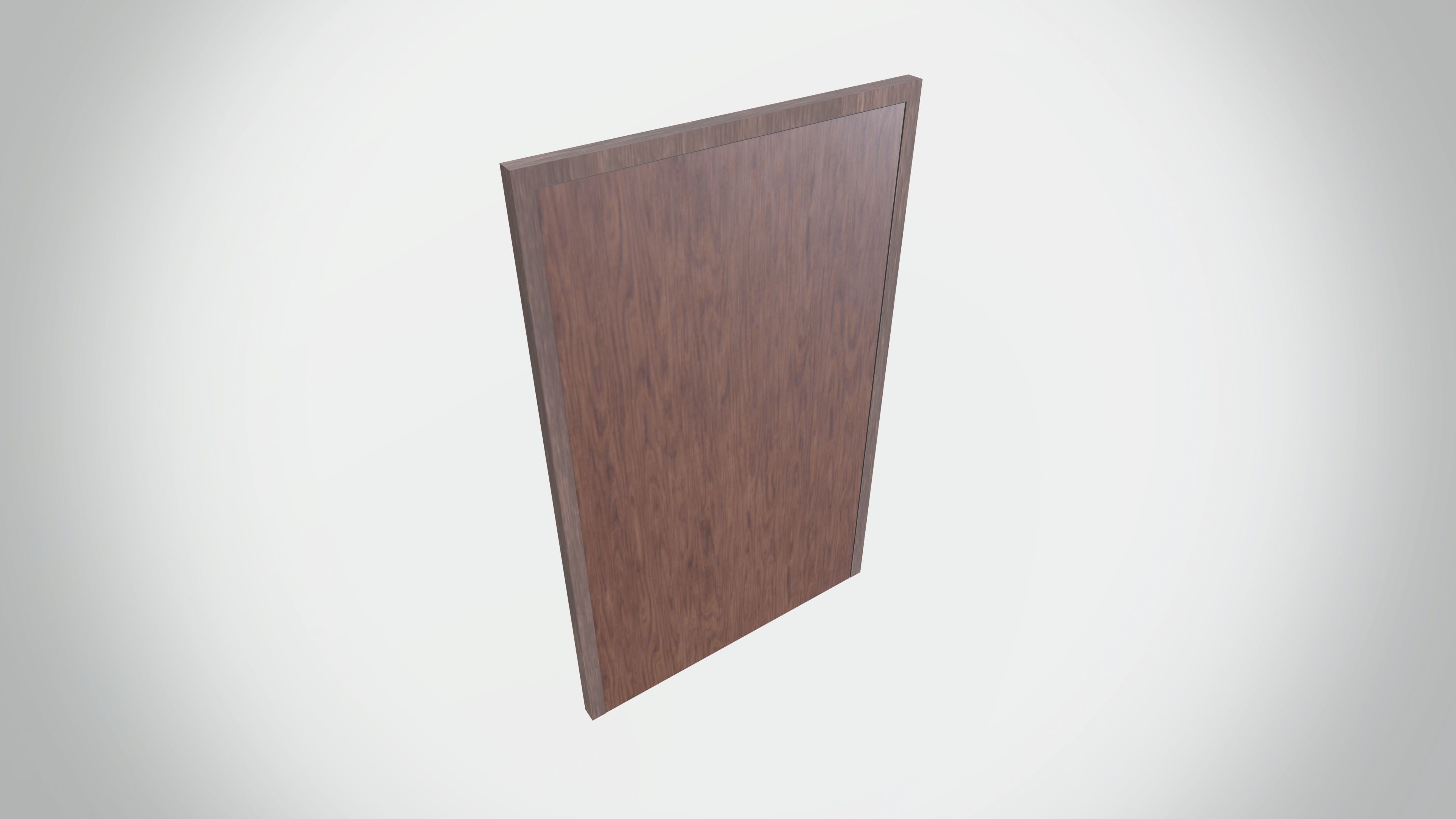 Wooden Door  Low-poly 3D model_3