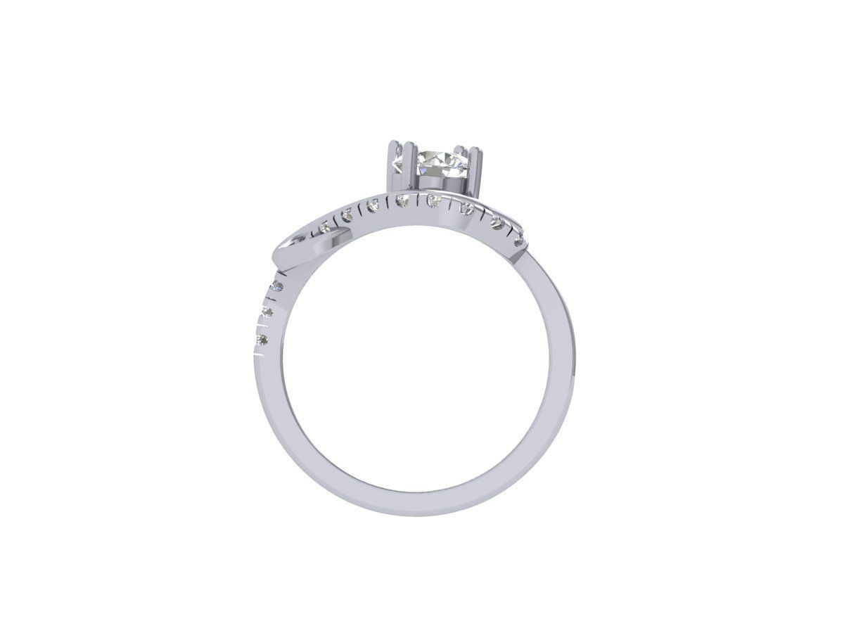 Solitaire Engagement Ring 3D print model_4