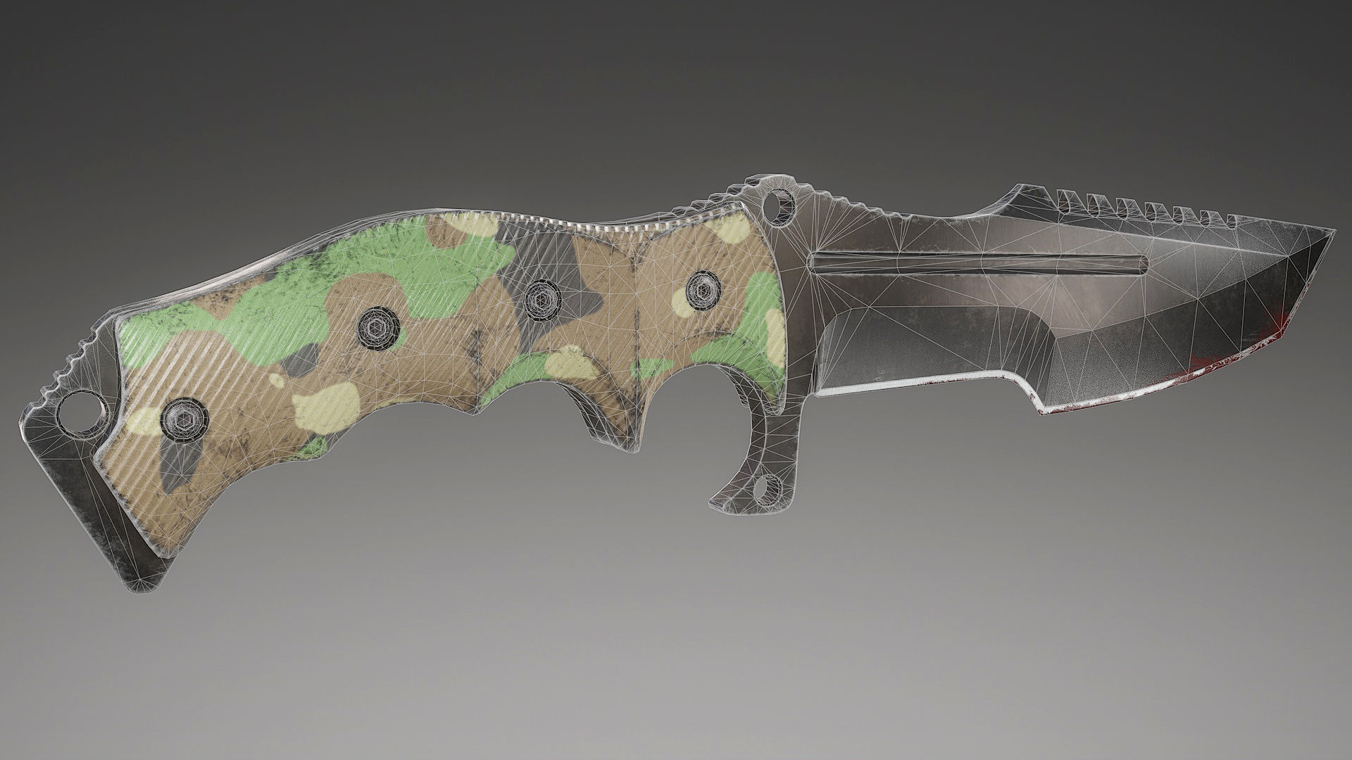 Tactical Combat Knife V4 Low-poly 3D model_15