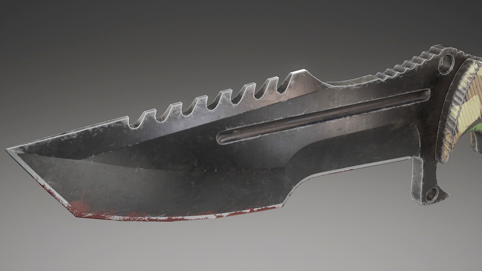 Tactical Combat Knife V4 Low-poly 3D model_9