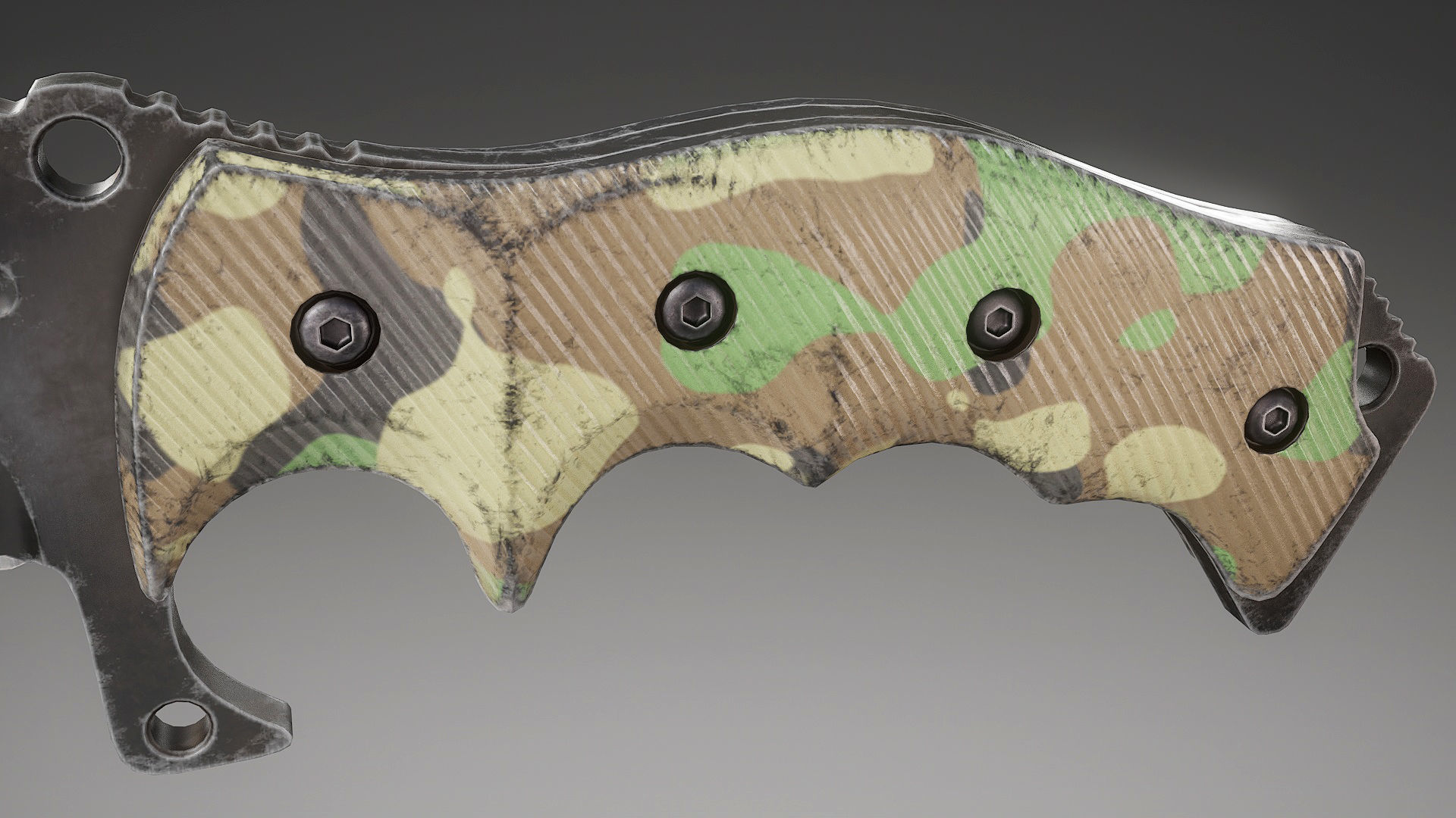 Tactical Combat Knife V4 Low-poly 3D model_8