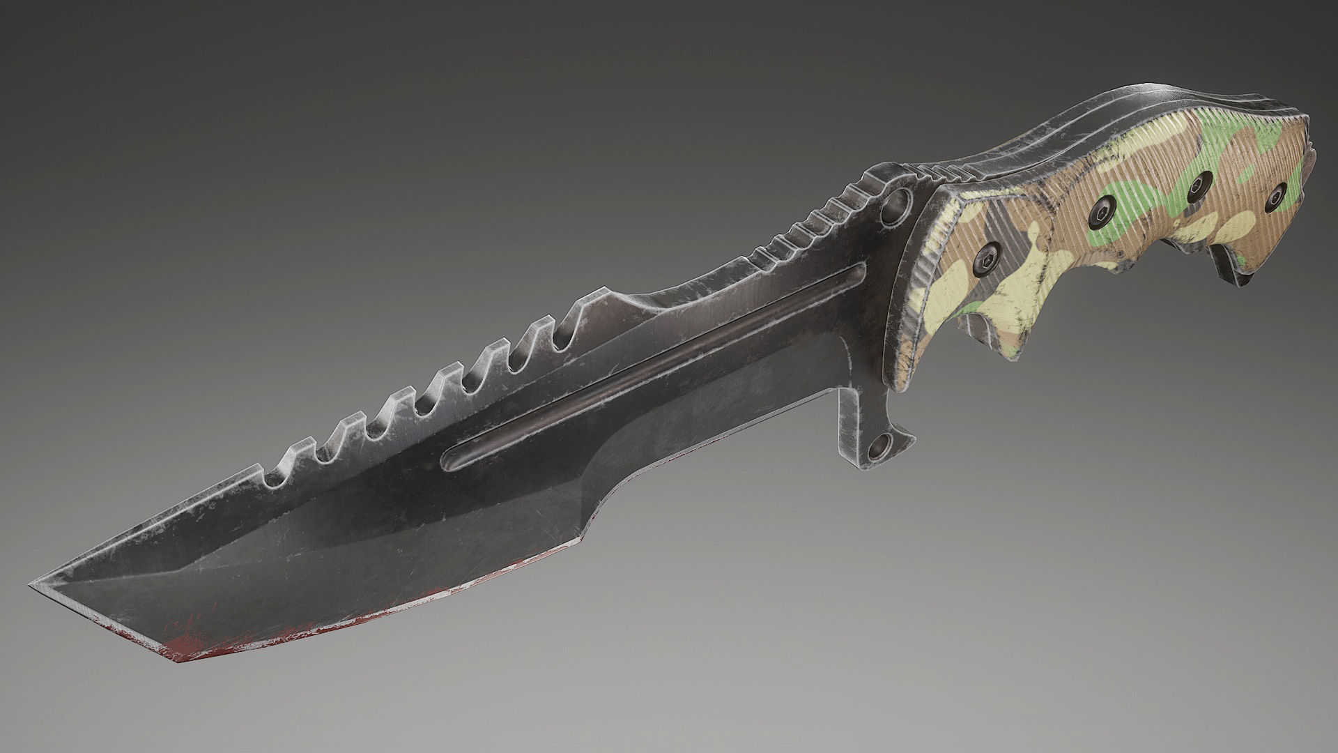 Tactical Combat Knife V4 Low-poly 3D model_2