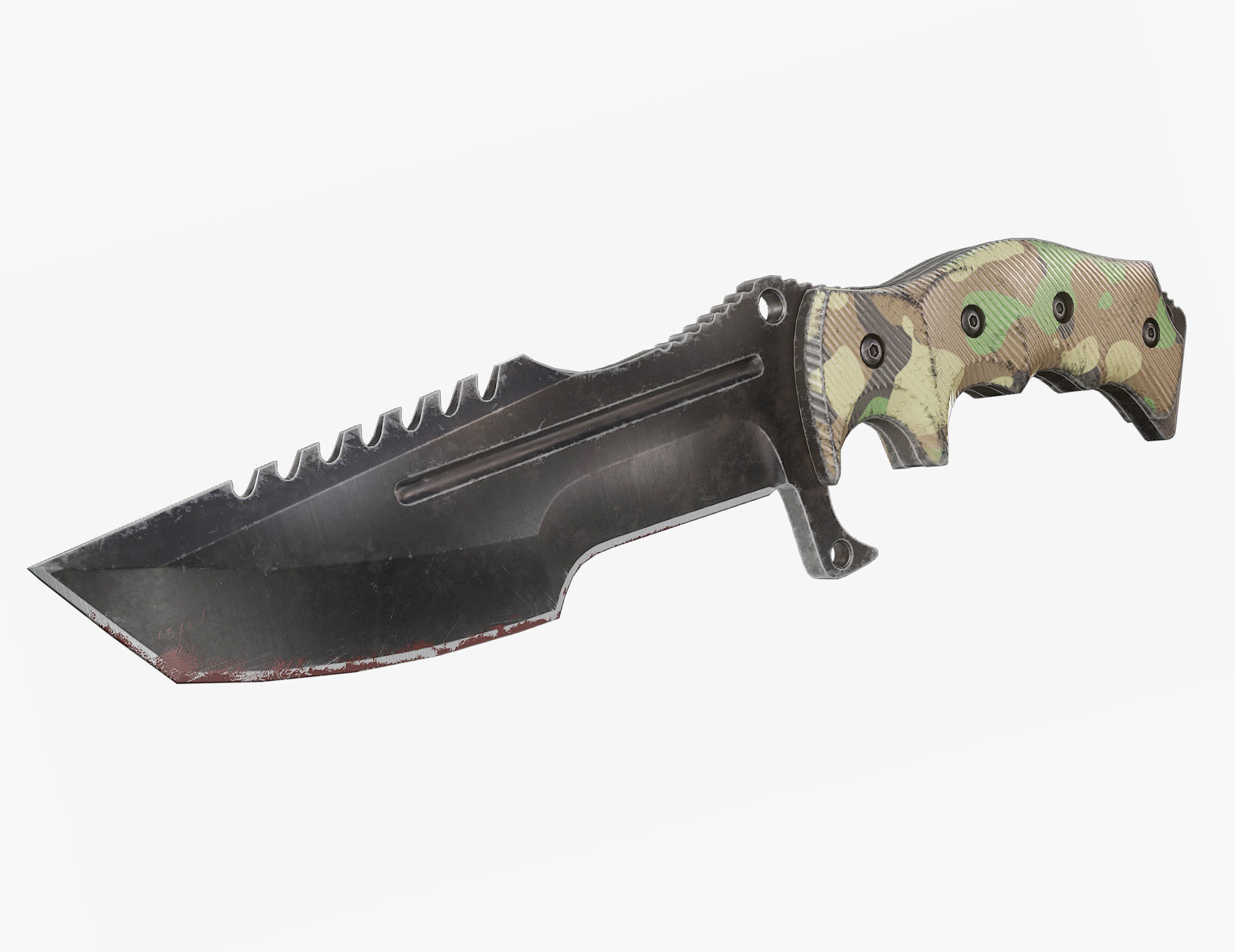 Tactical Combat Knife V4 Low-poly 3D model_0