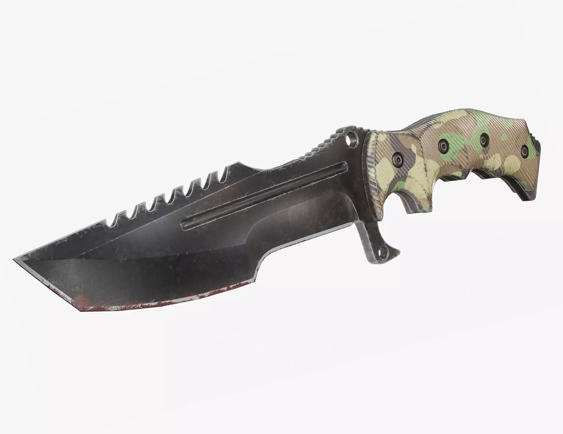 Tactical Combat Knife V4 Low-poly 3D model_0