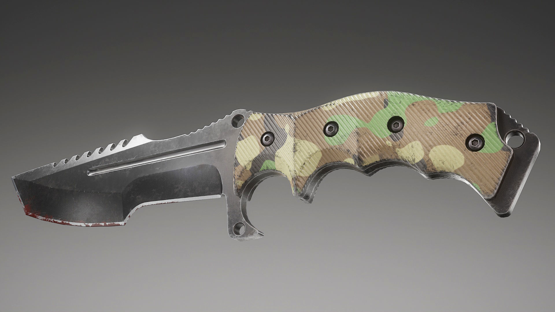 Tactical Combat Knife V4 Low-poly 3D model_4