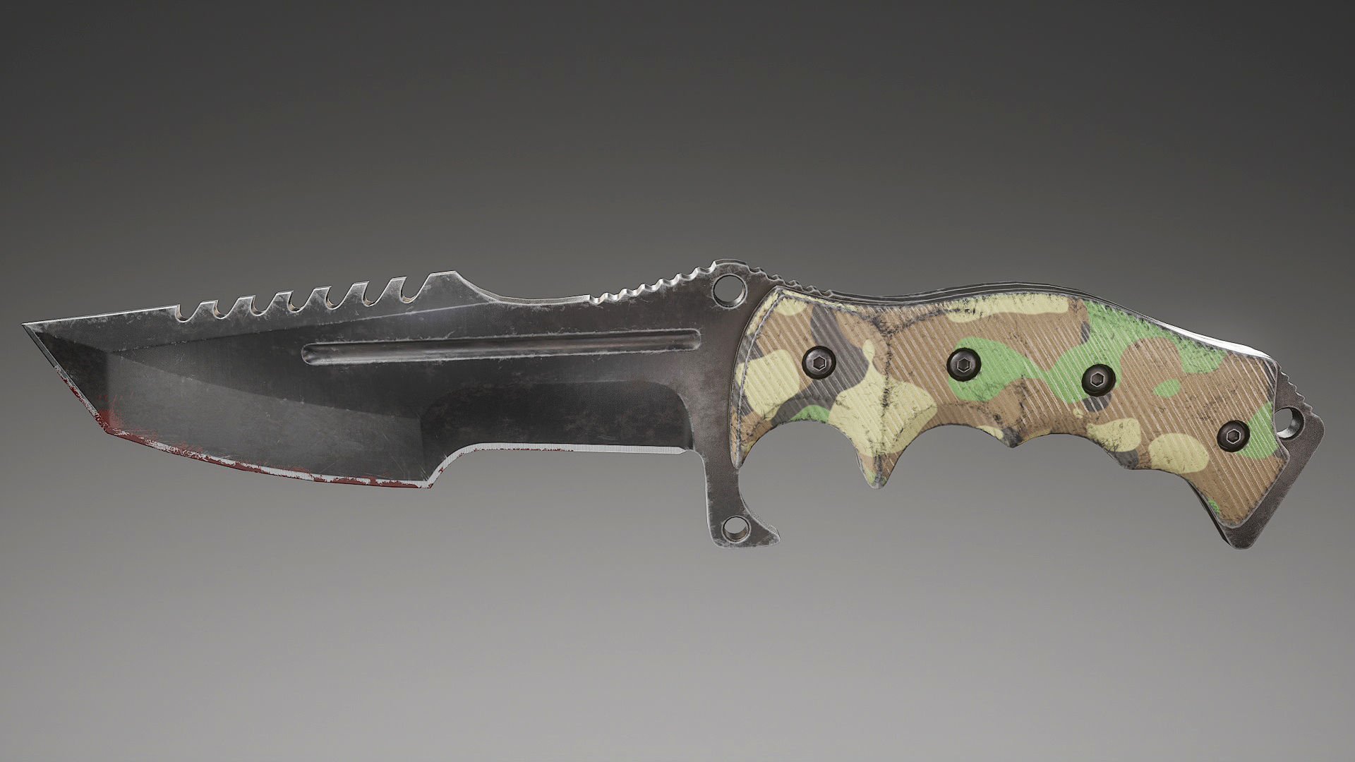 Tactical Combat Knife V4 Low-poly 3D model_3