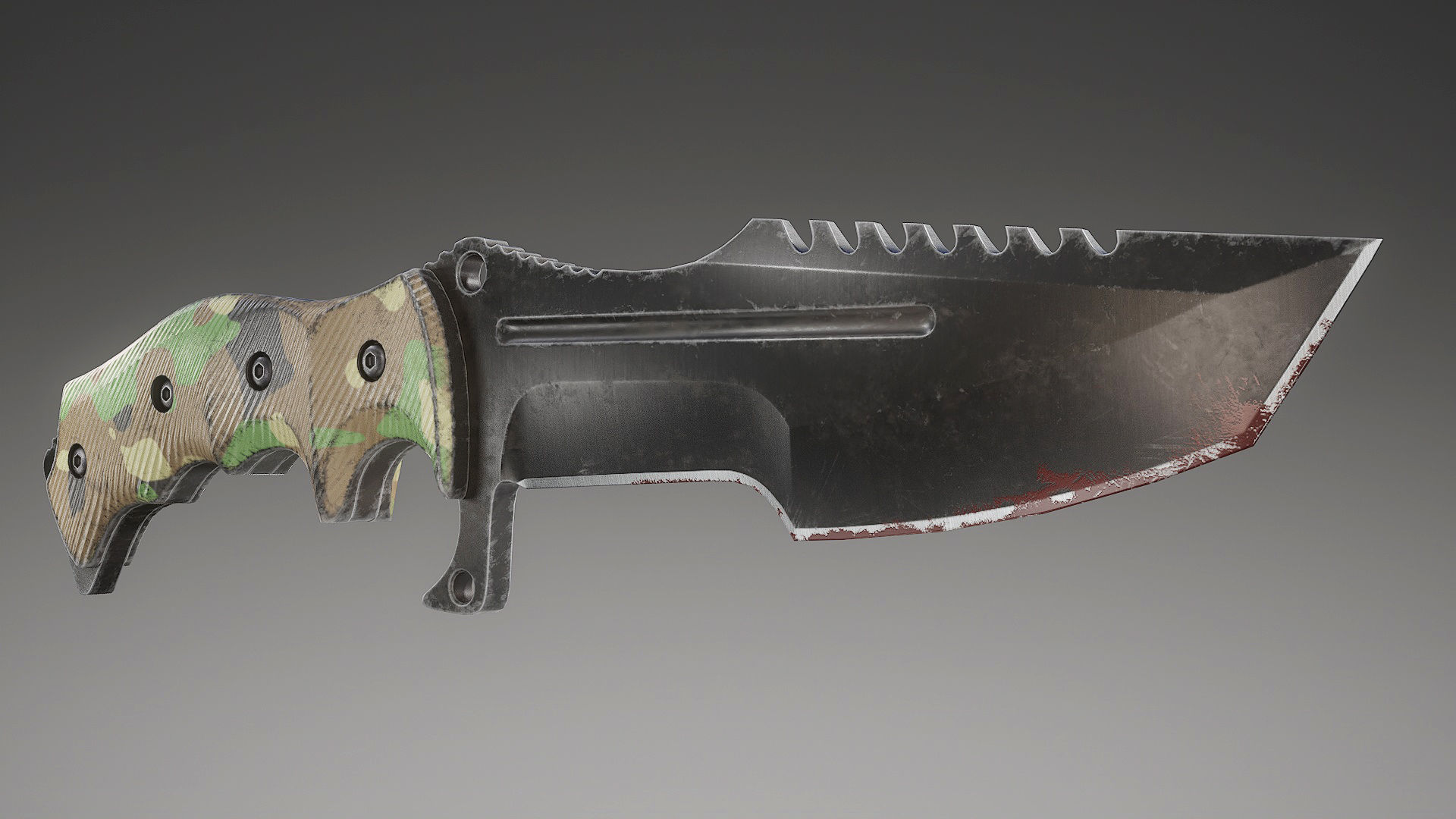 Tactical Combat Knife V4 Low-poly 3D model_6