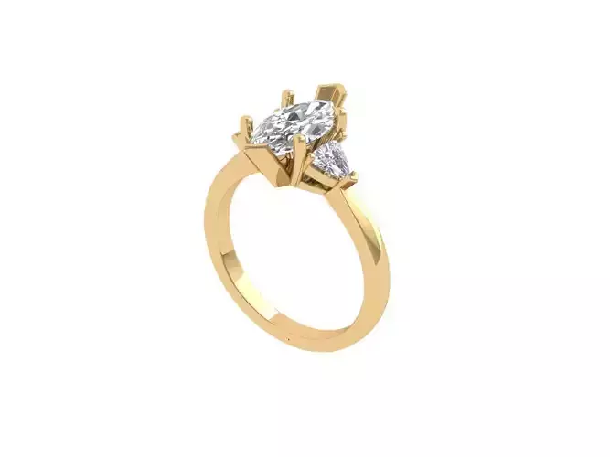 Marquise 3-Stone Ring