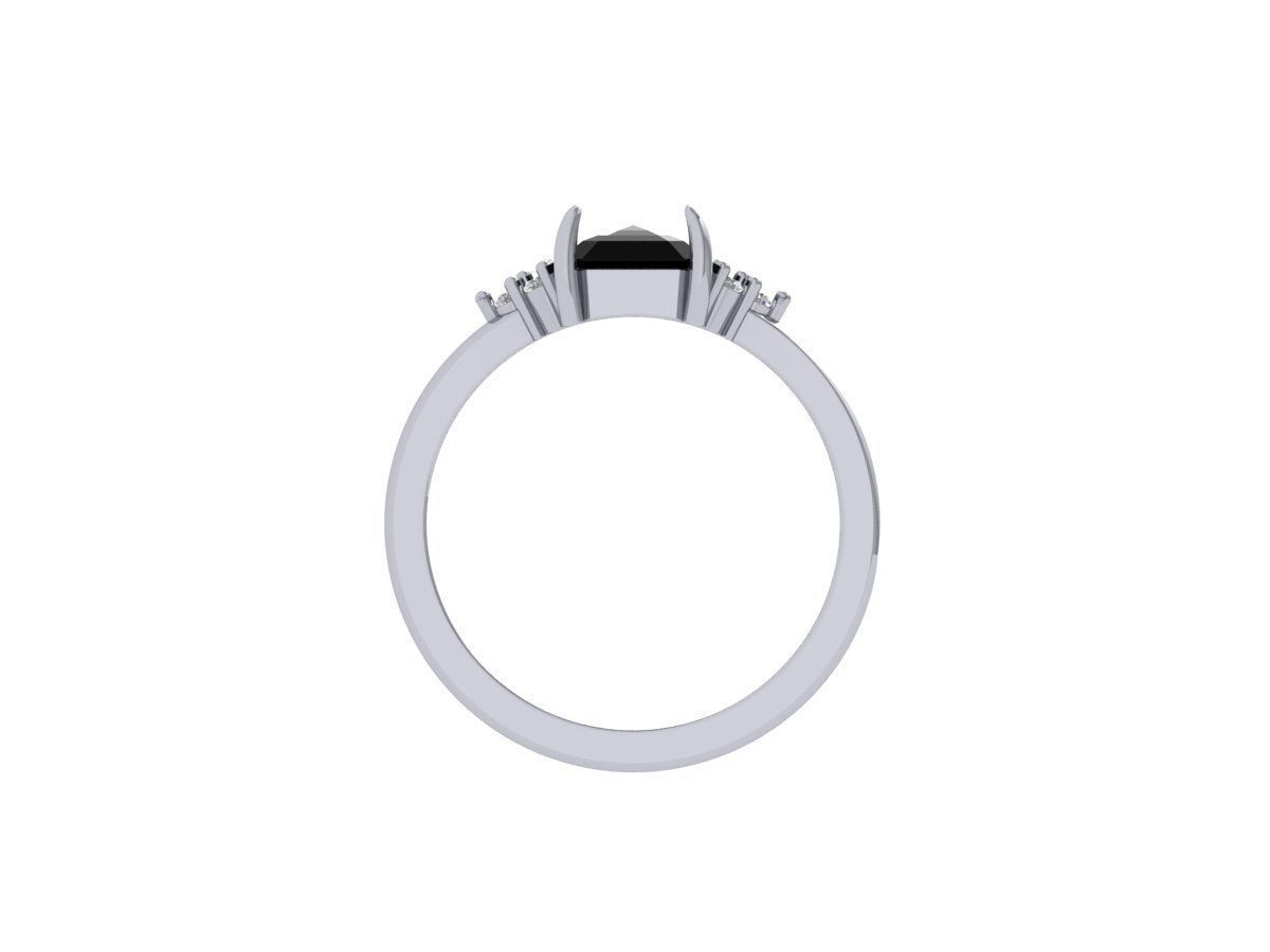 Radiant Solitaire Ring 3D print model_4