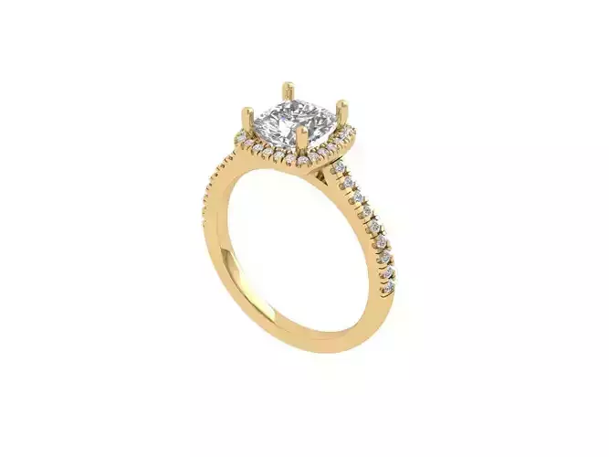 Cushion Solitaire Ring