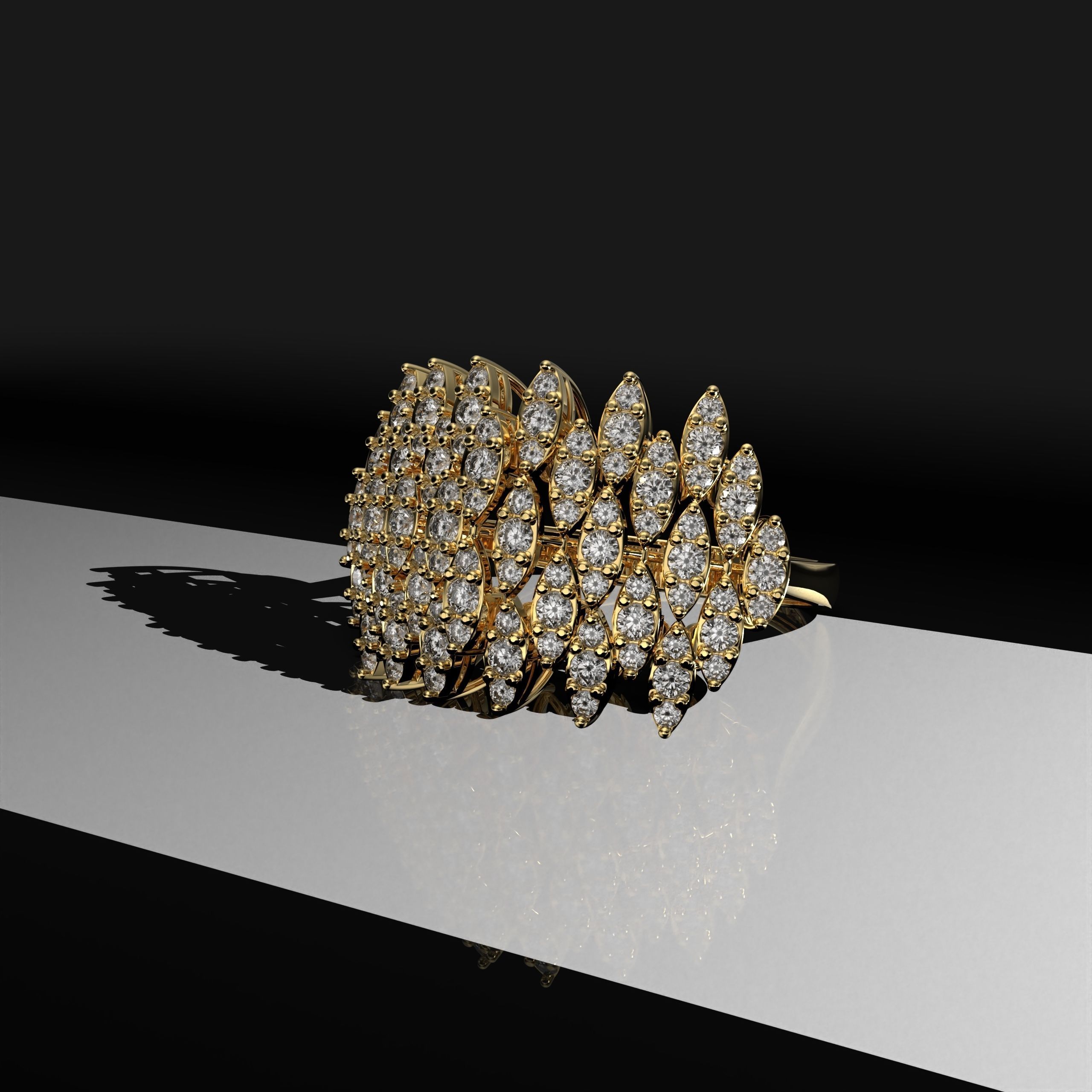 WEDDING RING LUXURY  3D print model_2