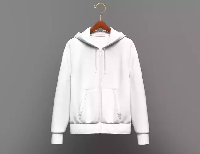 Mens Front Zip Hoodie Hanger 3D Model