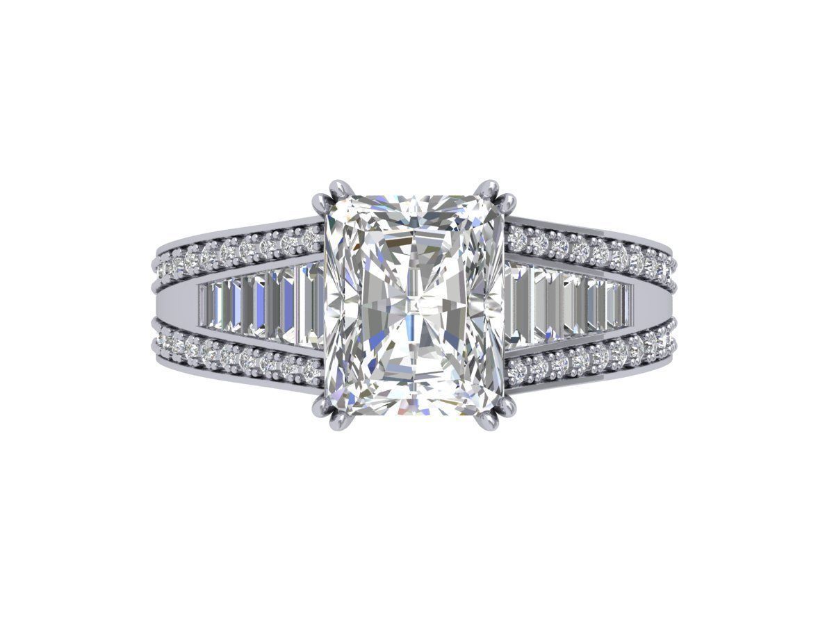 Radiant Art Deco Ring 3D print model_2