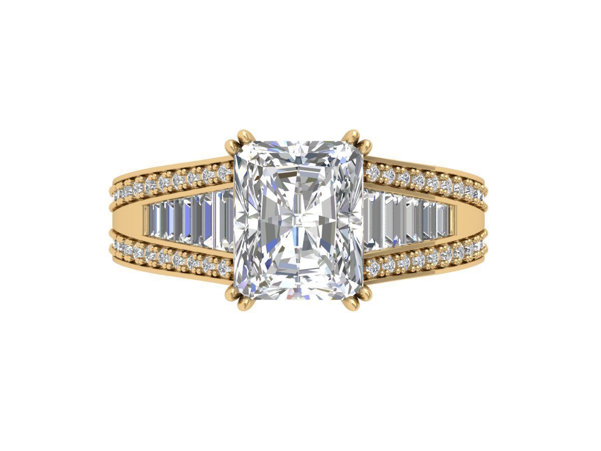 Radiant Art Deco Ring 3D print model_1