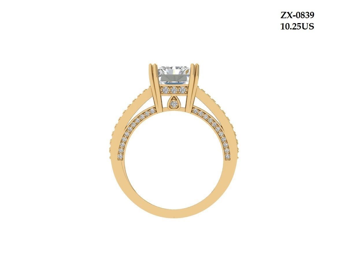 Radiant Art Deco Ring 3D print model_5