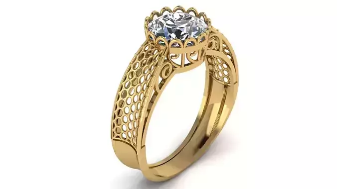 Engagement Diamond Ring 3d Printable Model