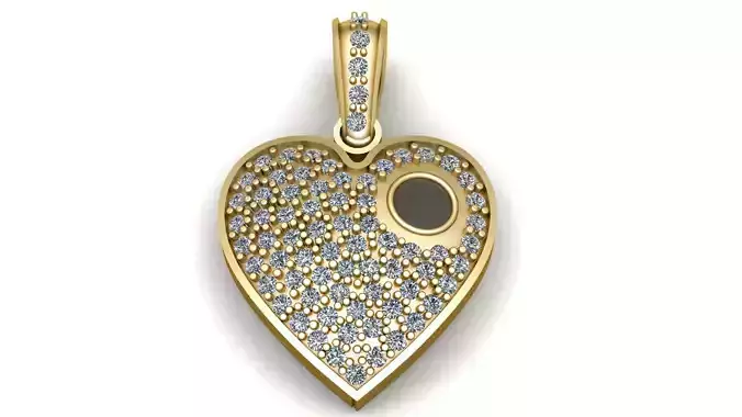 Heart Diamond Pendant 3d Printable Model