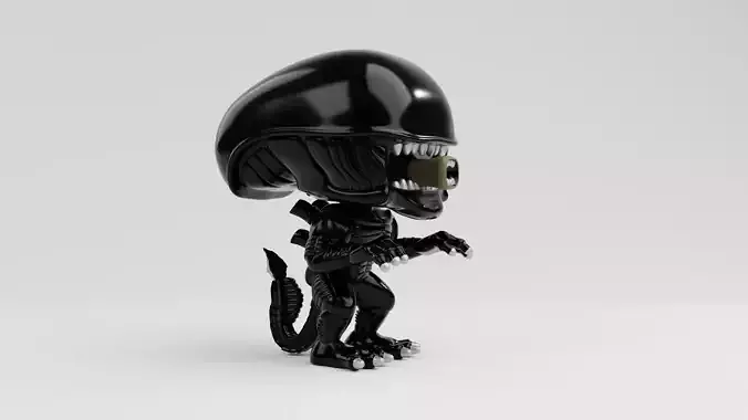 xenomorph funko pop from the movie alien 3D print model