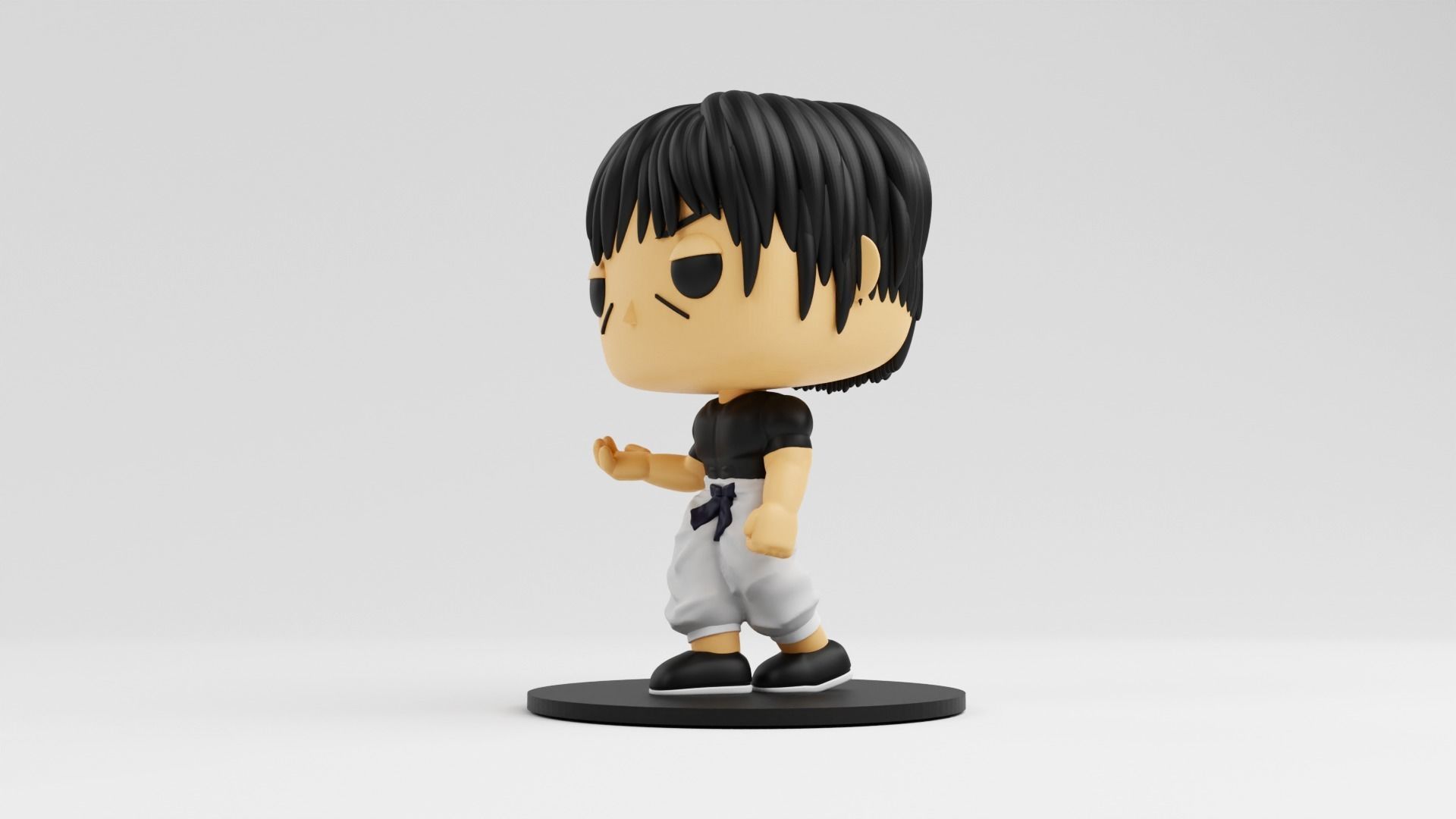 Toji Fushiguro funko model from the anime jujutsu kaisen 3D print model_2