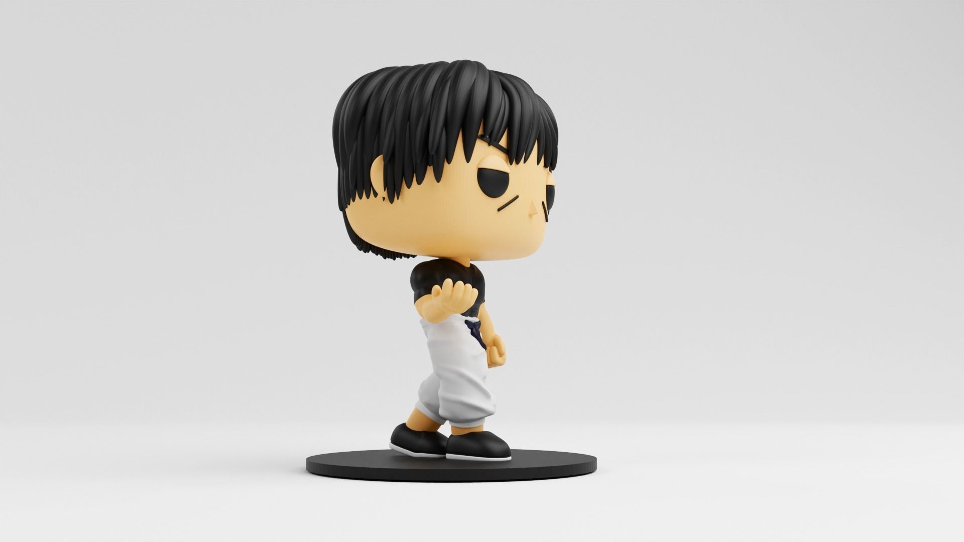 Toji Fushiguro funko model from the anime jujutsu kaisen 3D print model_5