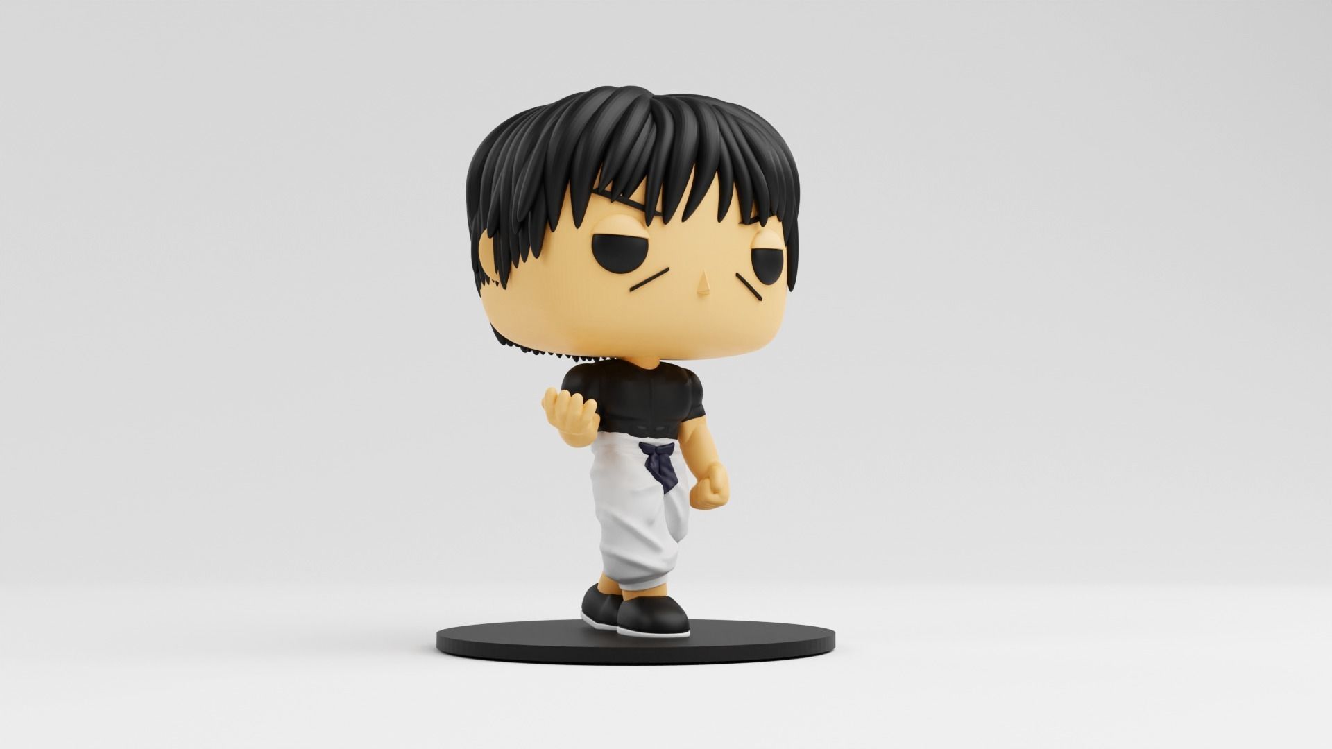 Toji Fushiguro funko model from the anime jujutsu kaisen 3D print model_4
