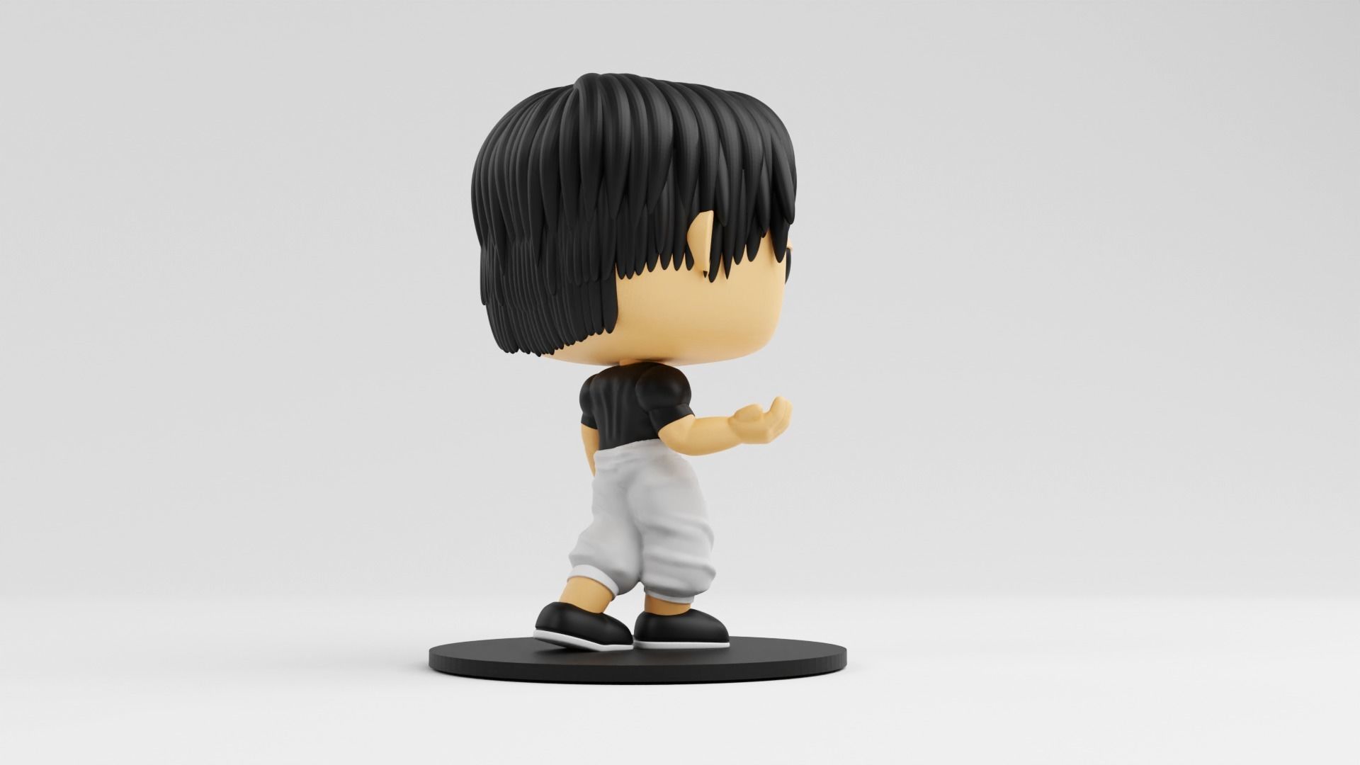 Toji Fushiguro funko model from the anime jujutsu kaisen 3D print model_7