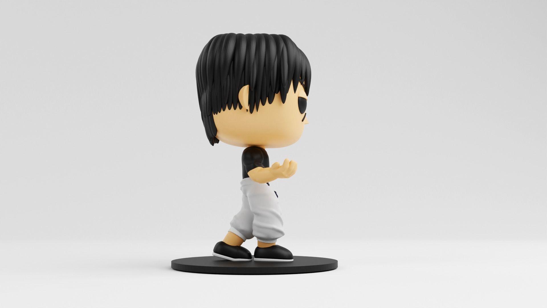 Toji Fushiguro funko model from the anime jujutsu kaisen 3D print model_6