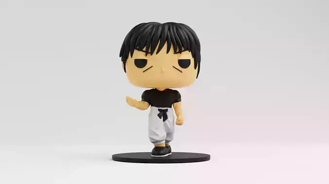 Toji Fushiguro funko model from the anime jujutsu kaisen 3D print model