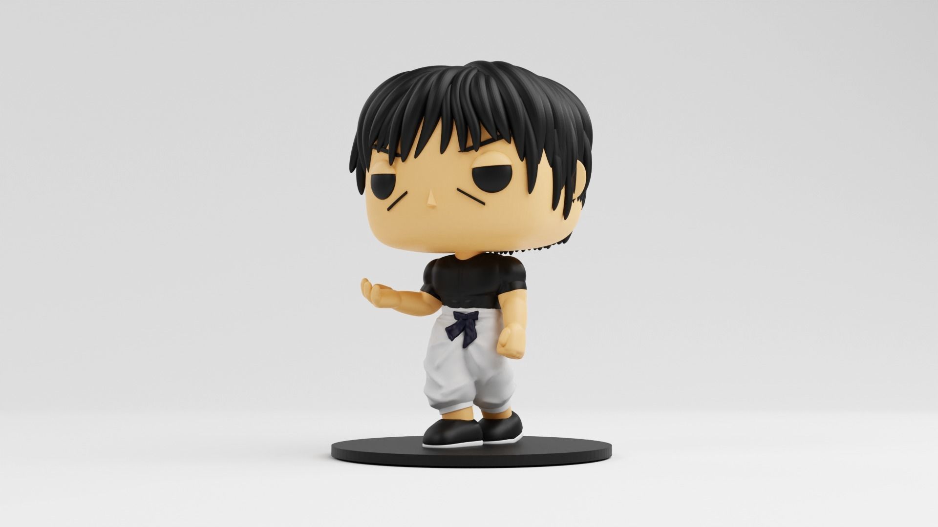Toji Fushiguro funko model from the anime jujutsu kaisen 3D print model_3