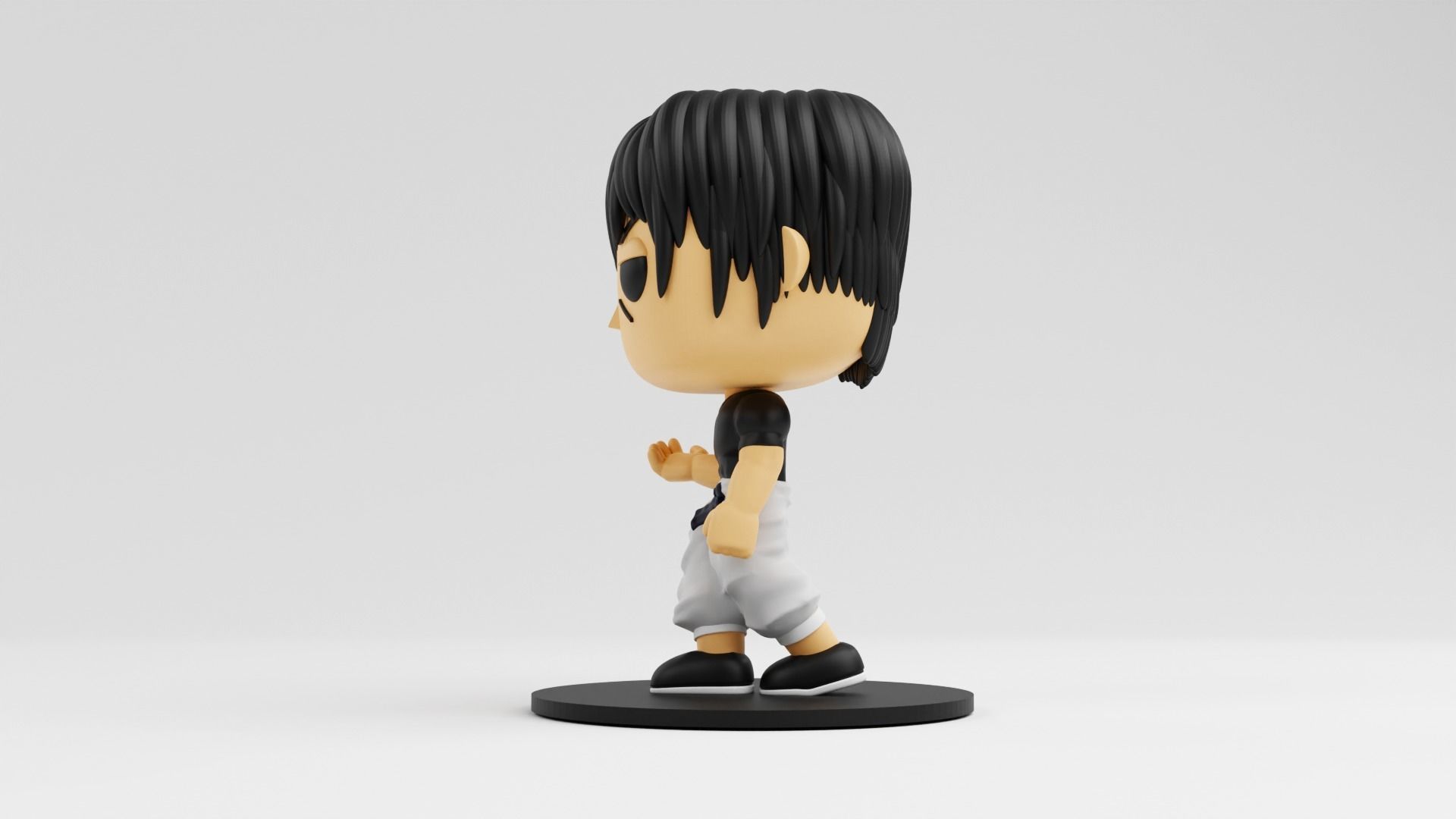 Toji Fushiguro funko model from the anime jujutsu kaisen 3D print model_1