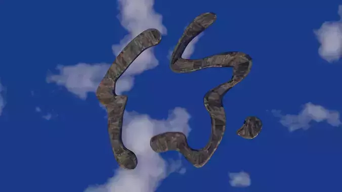 Chinese script quad model  for making animation