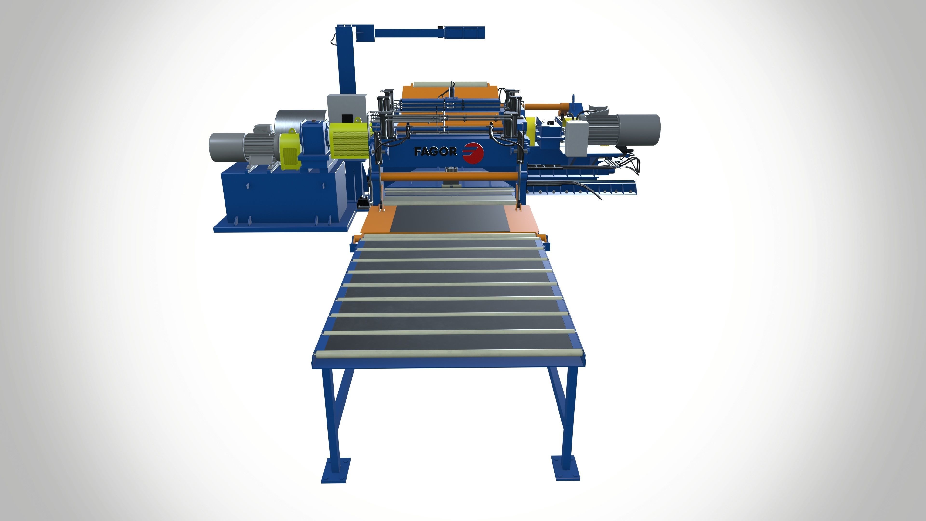 Slitting Line machine 3D model_5